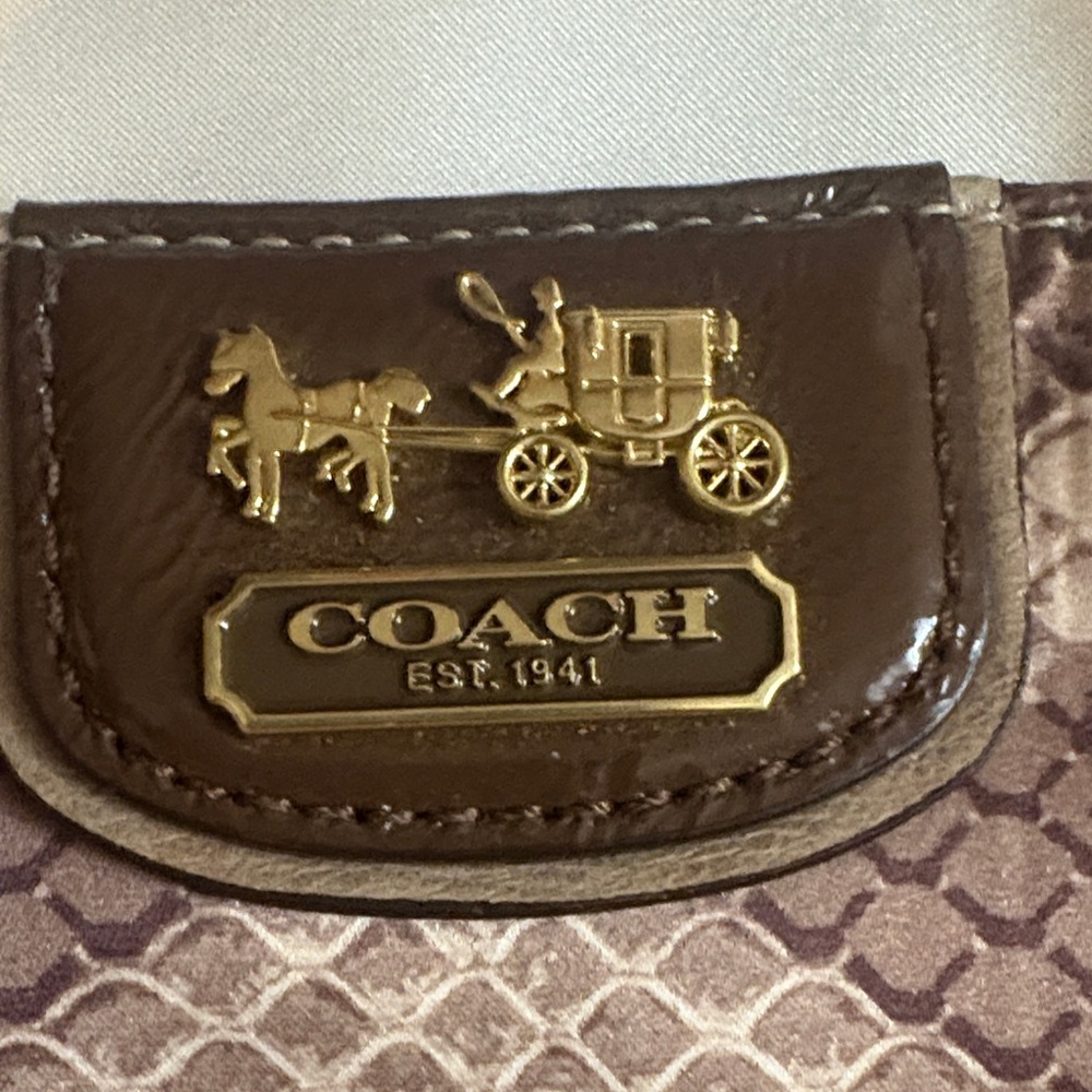 Coach Madison Python Print Shoulder Bag - image 7